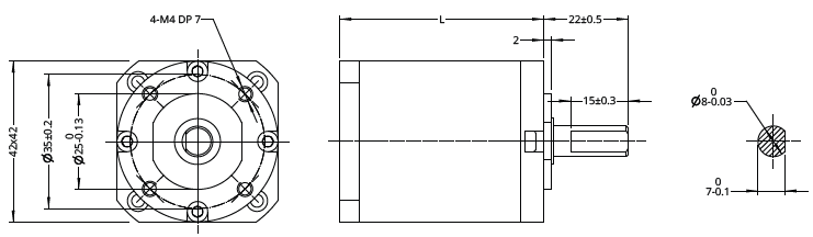 Dimensions du Réducteur Planétaire