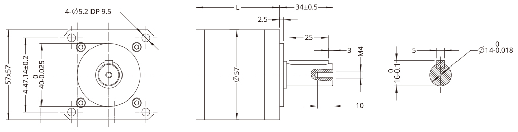 Schéma dimensionnel du réducteur planétaire