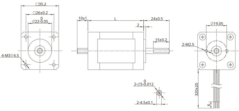 Dessin Dimensionnel Taille 14 (35mm) Hybride Rotatif