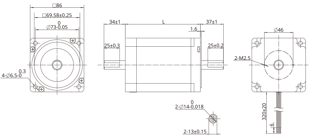 Schéma Dimensionnel de Taille 34 (86mm)