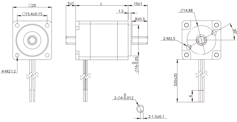 Schéma Dimensionnel Taille 8 (20mm)