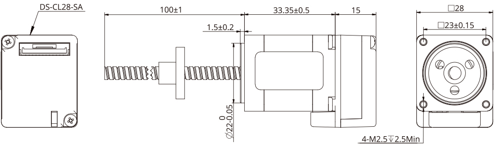 Dimensions DS-CL28-SA