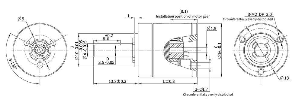 Réducteur planétaire dimensionnel