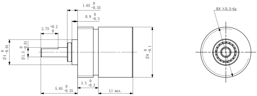 Dimensions du Réducteur Planétaire