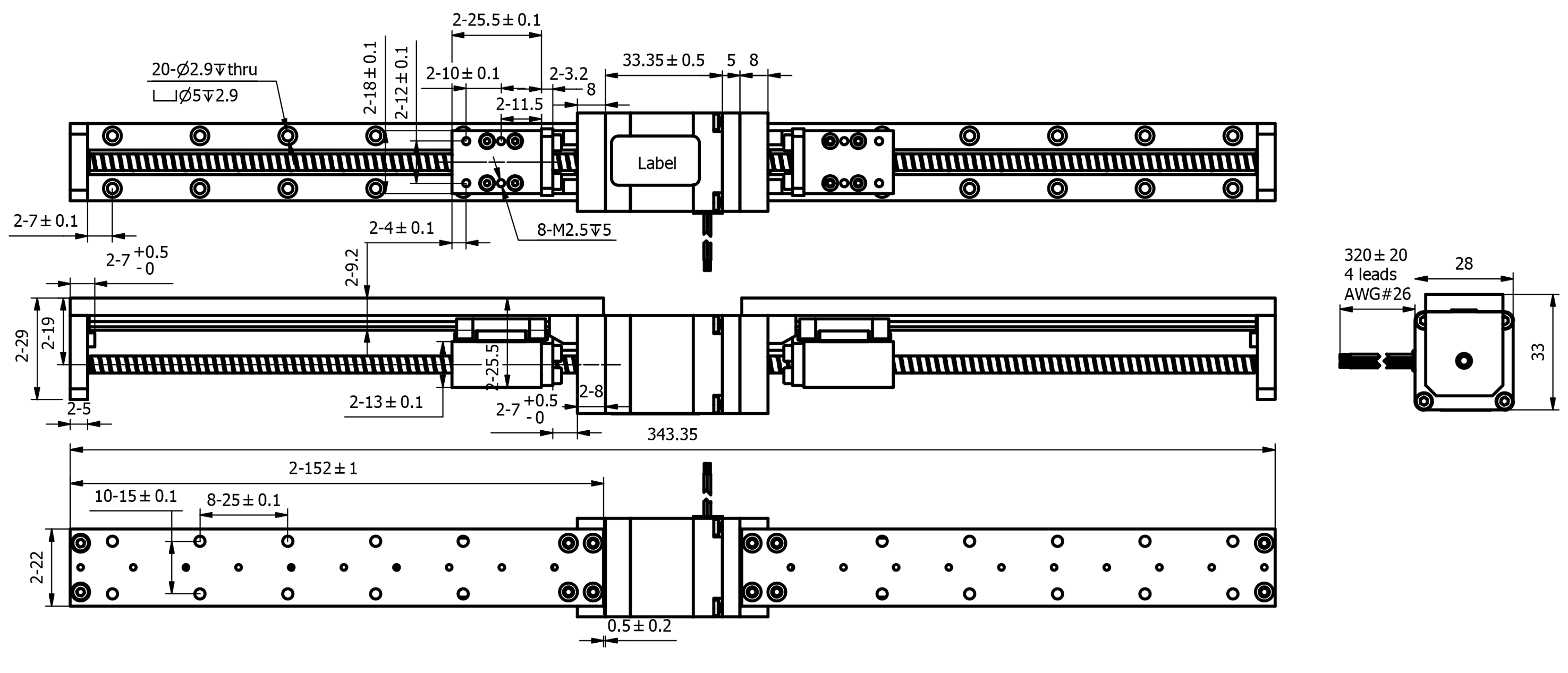 external actuator demension